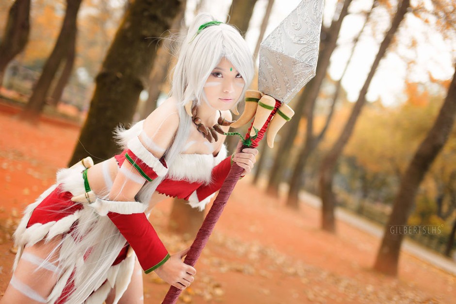 淄博信息港游戏频道-<em>台妹</em>LOL豹女COS 冰雪节