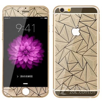 【镜面电镀彩色钢化膜\/苹果6防爆镜子玻璃膜