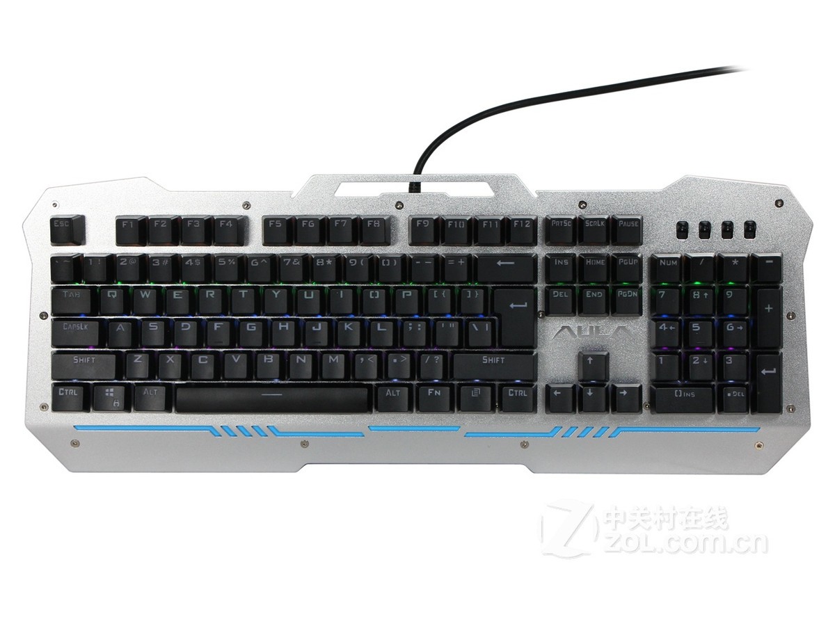 【高清图】狼蛛(AULA)收割者专业游戏机械键盘正面 图9-ZOL中关村在线
