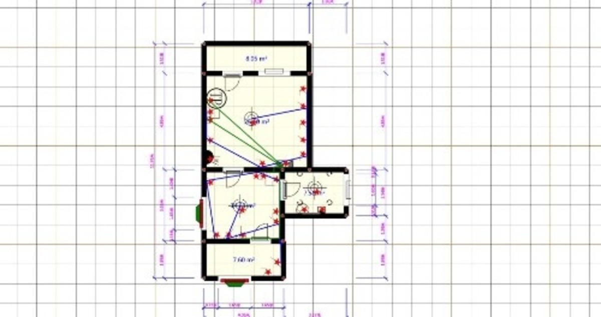 【高清图】爱福窝3D家装设计软件 水电布线更