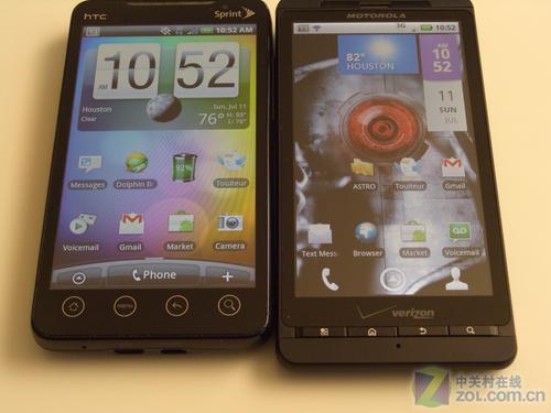 怪兽之战 摩托Droid X VS HTC EVO 4G 