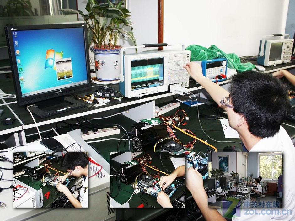 工程师正在进行A75的信号测试