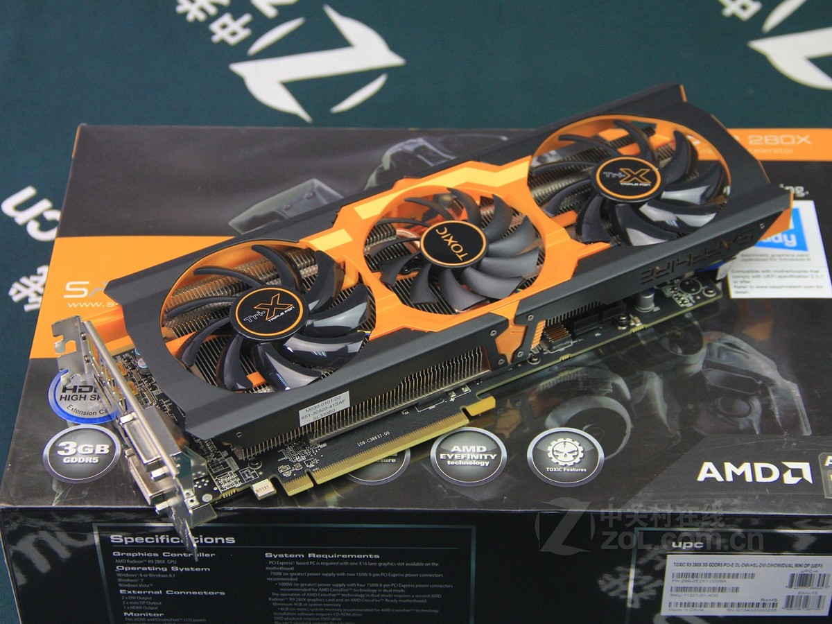 【高清图】 蓝宝石(sapphire)toxic r9 280x 3g gddr5实拍图 图99
