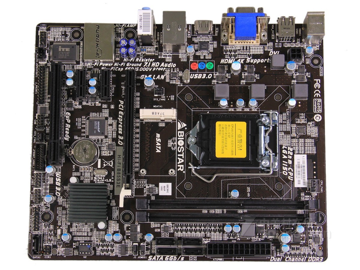 【高清图】 映泰(biostar)hi-fi b85s3e整体外观图 图1