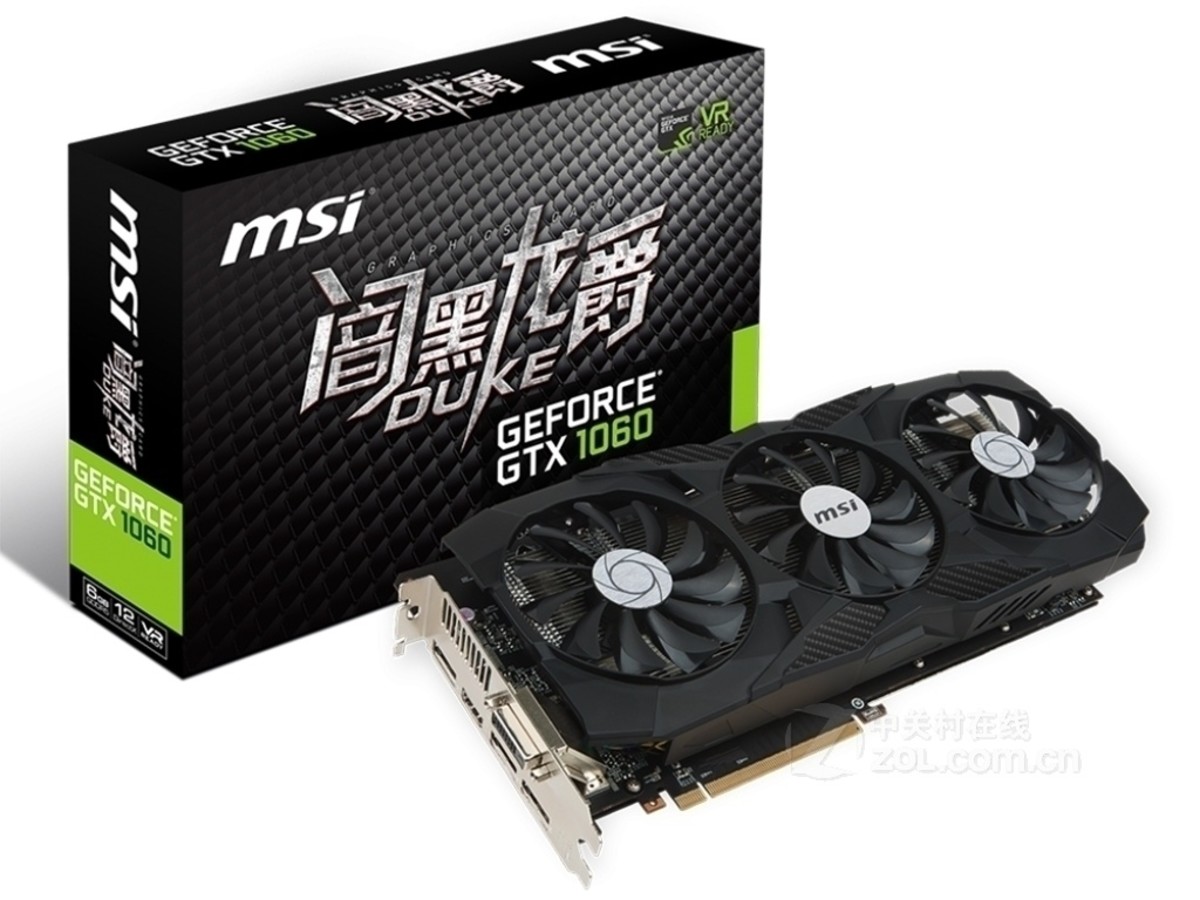 微星geforce gtx 1060 6g duke 暗黑龙爵