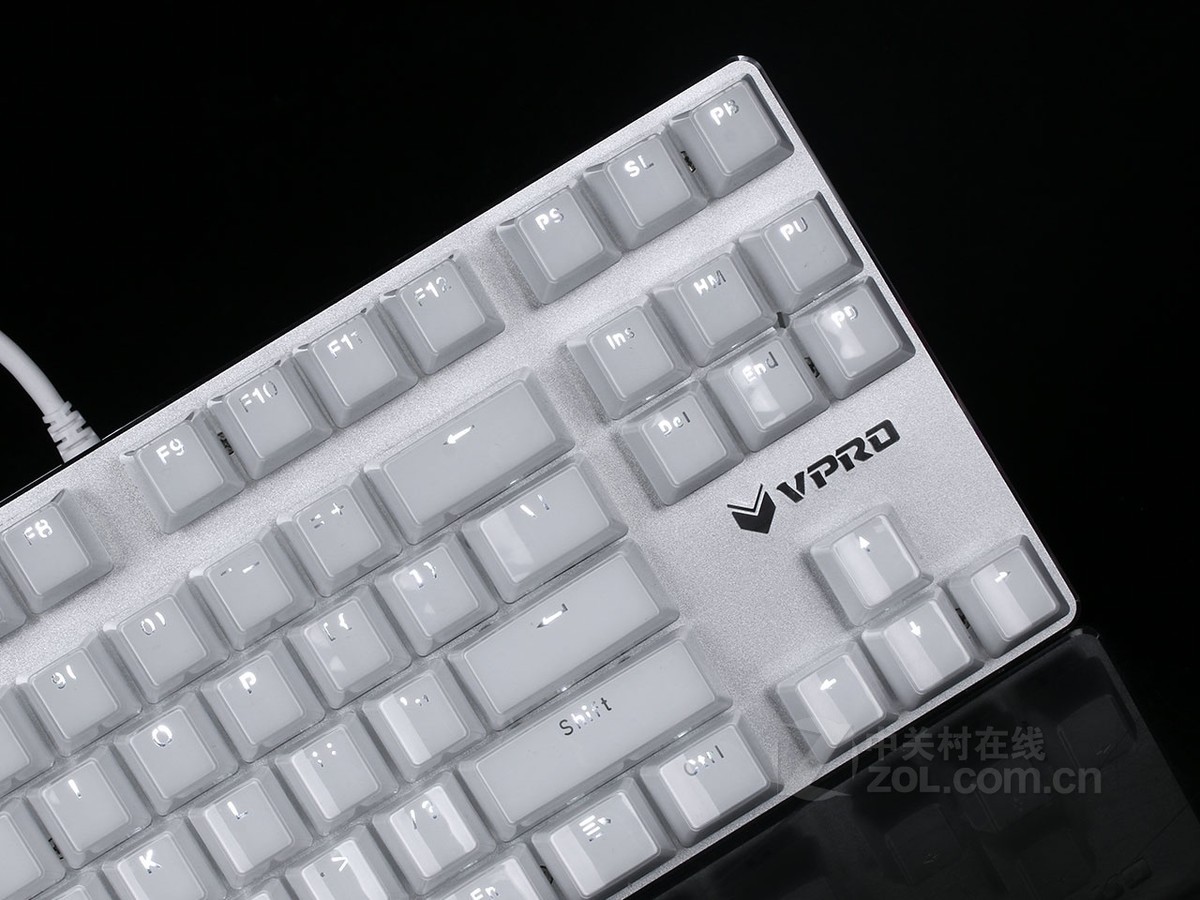 雷柏v500s冰晶版背光游戏机械键盘