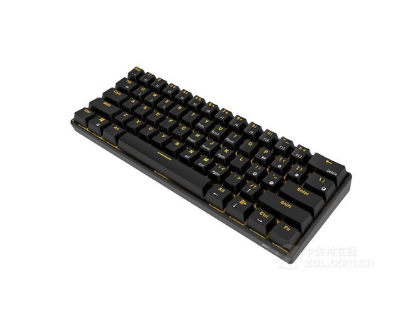 rk 61有线/蓝牙双模暗金版机械键盘(青轴)