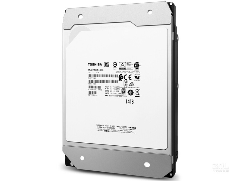 东芝 东芝14TB 7200转 256MB SATA3（MG07ACA14TE） 机械硬盘产品图片