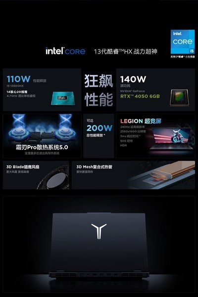  Y9000P 2023(i5 13500HX/16GB/1TB/RTX4050)