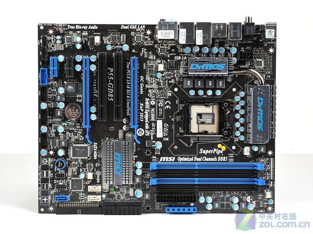 主板 msi微星主板 微星p55-gd85 图片 返回综述页2 / 14隐藏
