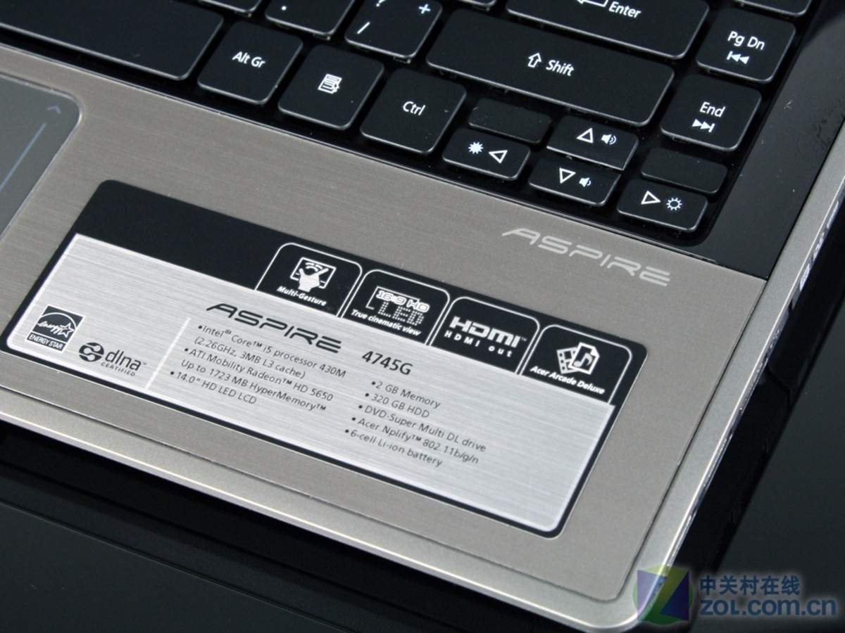 【高清图】或将成街机 宏碁aspire 4745g首发评测 图6 -zol中关村在线