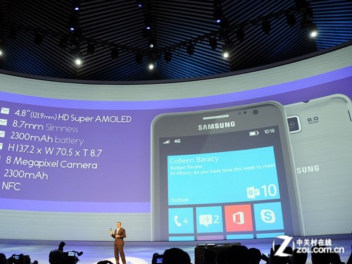4.8吋+1.5GHz双核 WP8三星Ativ S公布